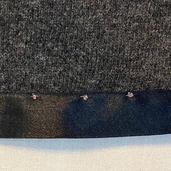 Vintage April Cornell Wool Beaded Floral Cardigan Feminine Dark Fairy Grunge-S - Picture 13 of 15